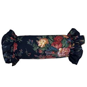 Vintage 80 's Country Inn Neckroll Pillow Floral Bolster Cotswold Garden NEW NOS